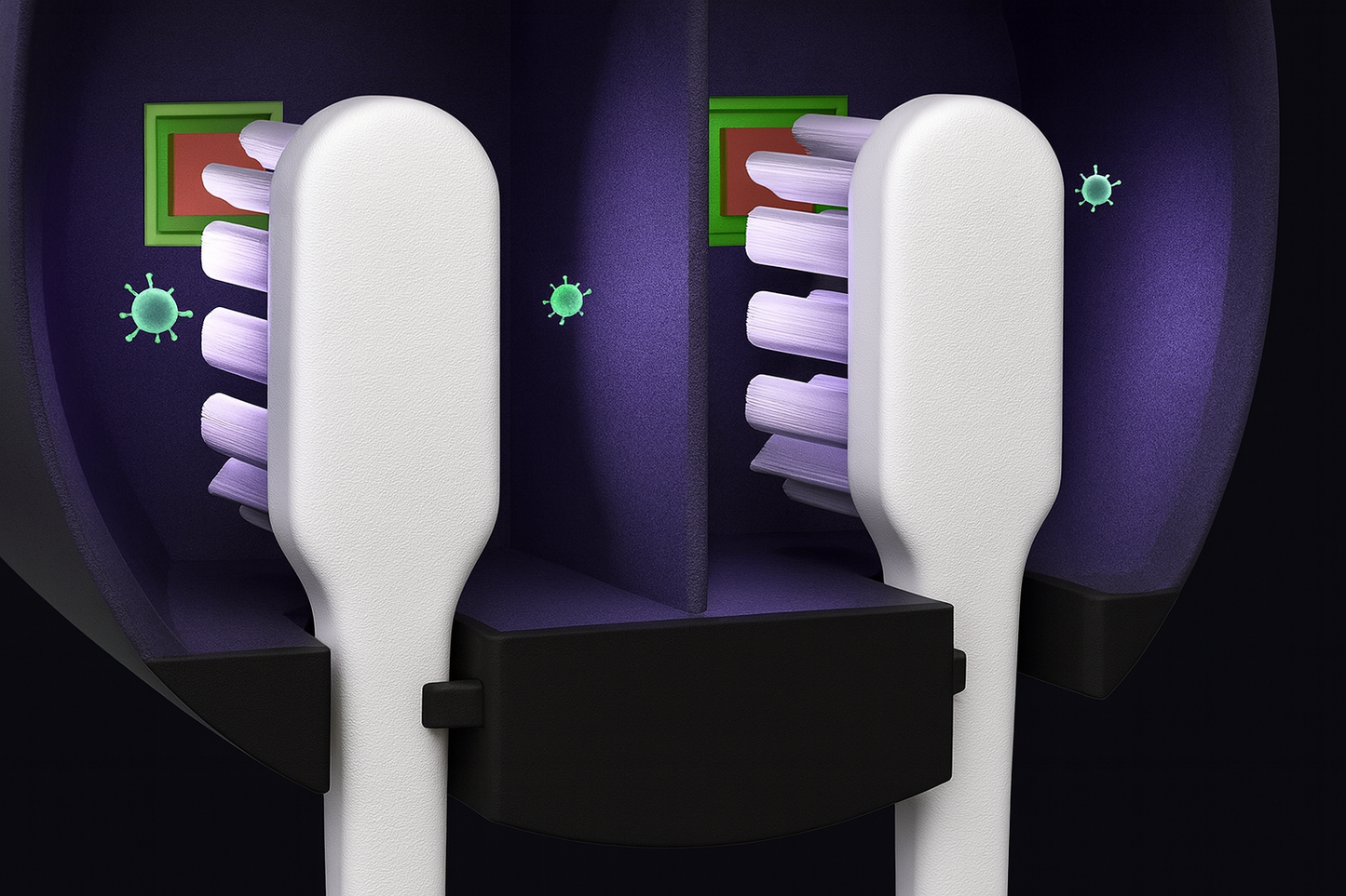 Tooth Brush Sanitizer Purple UV Toothbrush Sanitizing Disinfectant Holder