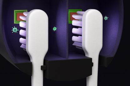 Tooth Brush Sanitizer Purple UV Toothbrush Sanitizing Disinfectant Holder